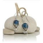 Pendientes modelo Aine de plata con jaspe K2