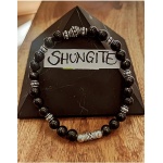 Pulsera de piedras Shungite en plata de ley 925