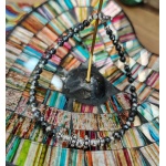 Hematites , pulsera en plata de ley